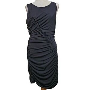 Allen Shwartz Sleeveless Dress Size Large Smocked bodycon Black